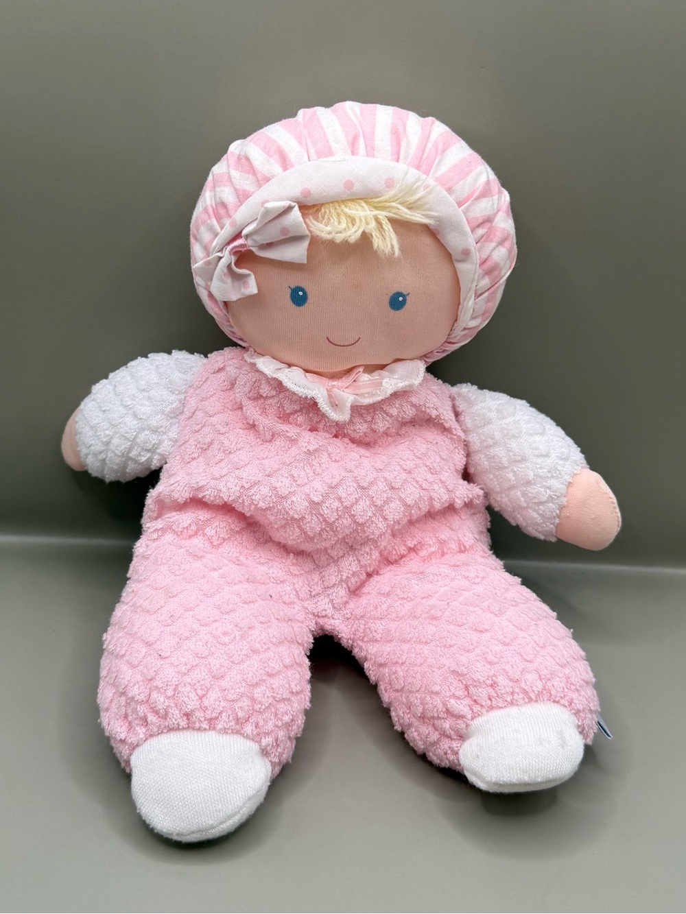 Vintage Eden Soft Baby Doll Terry Cloth Lovey Plush Stuffed Baby Doll